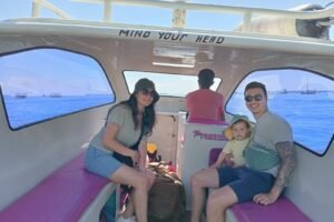 Morning Island Hopping: A French Family’s Private Speedboat Adventure from Teluk Nare to Gili Air with Baby in Tow