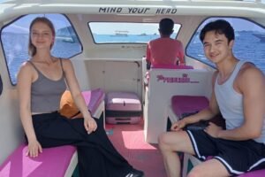 Swiss Travelers’ Smooth Escape: Private Speedboat from Teluk Nare to Gili T with Big Bags and Big Smiles