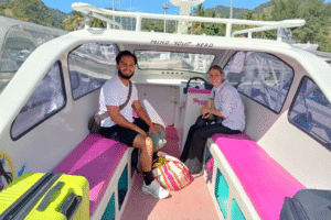 Morning Waves and Easy Smiles: Kris & Bilal’s Private Speedboat Ride from Teluk Nare to Gili Trawangan