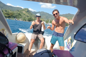 Surfboards, Backpacks, and Island Vibes: Our Private Speedboat Adventure from Lombok’s Teluk Nare to Gili Trawangan at 11AM