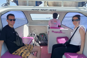 Italian Duo’s Smooth Private Speedboat Ride: Bangsal to Gili Meno with 3 Bags and a Morning Adventure