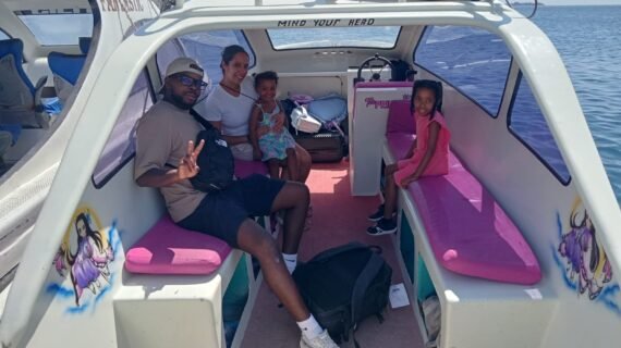 French Family Adventure: Late Morning Private Speedboat from Teluk Nare to Gili Air with Kids, Luggage, and Smiles