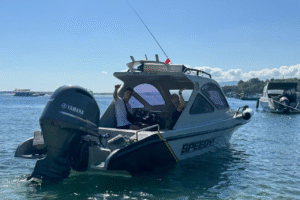 Morning Escape from Teluk Nare to Gili Air: Belgian Couple’s Private Speedboat Adventure with Big Backpacks and Easy Check-In