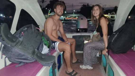Sunrise Escape: Lukas & Frances’ Early Morning Private Speedboat Adventure from Gili Air to Lombok Airport