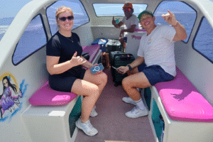 Aussie Duo’s Easy 1pm Fast Boat Ride: From Teluk Nare to Gili Air with Friendly Bag Help and Smooth Booking