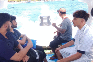 From Lombok to Gili Trawangan: A Relaxing Private Speedboat Ride with Friends from the UK, 3 Backpacks, and an 11:45AM Island Adventure