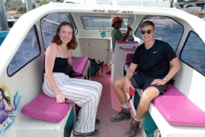 Island Hopping in Style: Maisy & Thomas’s Smooth 3PM Private Speedboat Ride from Gili Air to Teluk Nare with Luggage in Tow
