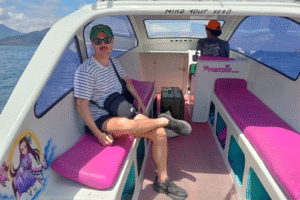 Solo Aussie Adventure: Sam’s Laid-Back Private Speedboat Ride from Teluk Nare to Gili Air at 2pm