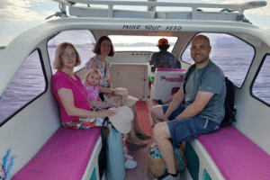 Morning Island Hopping: Our Family’s Easy Private Speedboat Ride from Gili Trawangan to Teluk Nare with Just Handbags and Smiles