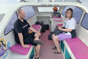 From Bali Skies to Island Vibes: Florian & Karolina’s Effortless 4:45 PM Private Speedboat Adventure from Teluk Nare to Gili Trawangan