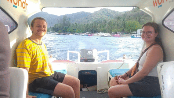 Sunset Escape: Samuel & Lea’s Private Speedboat Adventure from Teluk Nare to Gili Air