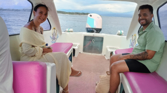Swiss Couple’s Effortless Afternoon: Private Speedboat from Gili Trawangan to Teluk Nare After a Snorkeling Adventure