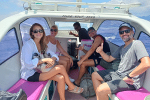 Austrian Family’s Midday Island Hop: Private Speedboat Adventure from Gili Trawangan to Gili Air with Smooth Service and Smiles