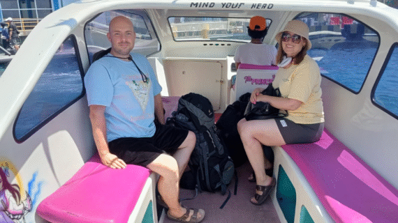 Morning Island Escape: Florian & Karolina’s Smooth Private Speedboat Ride from Gili Trawangan to Teluk Nare