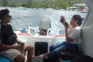 Island Hopping in Style: Ahmad & Siti’s Relaxed Private Speedboat Ride from Teluk Nare to Gili Air with Luggage in Tow