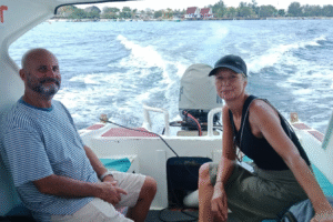 Island Hopping in Style: Christelle & Marwan’s Private Speedboat Adventure from Gili Trawangan to Teluk Nare with Luggage in Tow