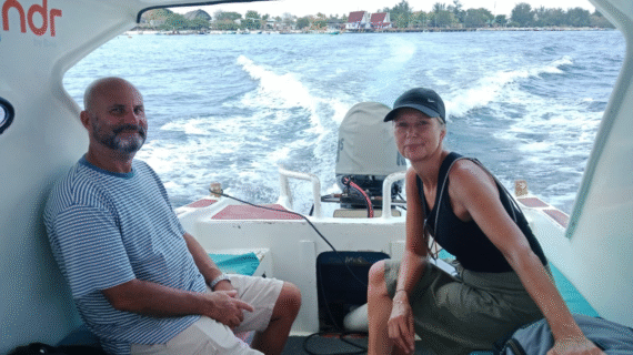 Island Hopping in Style: Christelle & Marwan’s Private Speedboat Adventure from Gili Trawangan to Teluk Nare with Luggage in Tow