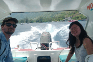 From Kuta Lombok to Gili Meno: Lisa & Luca’s Relaxing Private Speedboat Ride with Door-to-Door Service