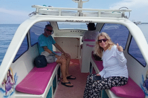 From Blue Salt Villa to Gili Trawangan: Our Effortless Private Ride and Speedboat Adventure with Two Big Suitcases