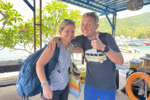 Family Island Hopping Adventure: The Rentouls’ Private Speedboat Journey from Teluk Nare to Gili Air with Kids and Soft Bags in Tow