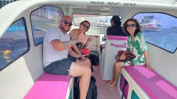 New Year’s Day Adventure: Private Speedboat and Car Ride from Gili Trawangan to Villa Calma, Kuta Lombok with Ana and Friends from Brazil