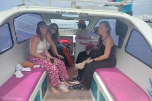 From Lombok Airport to Gili Trawangan: Our French Crew’s Smooth Private Car and Speedboat Adventure with Big Backpacks and Big Smiles