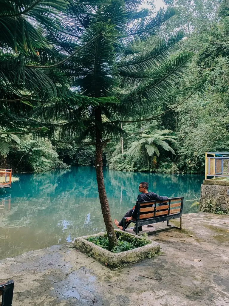 Nature scenery on Waterfall and Jungle dirt bike adventure Lombok