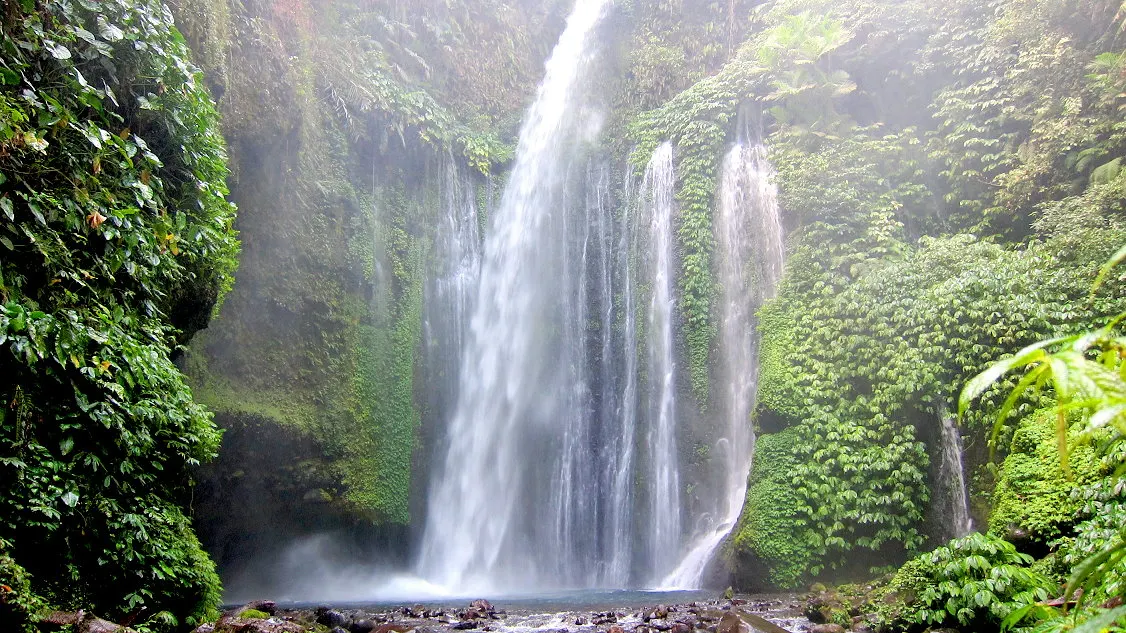 Waterfall in the Senaru Sendang Gile area