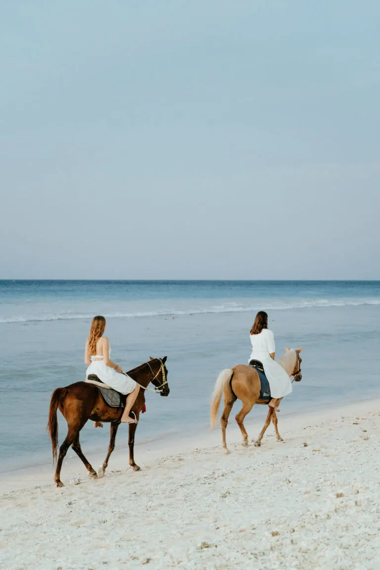 Horseback riding along the beach on Gili Trawangan