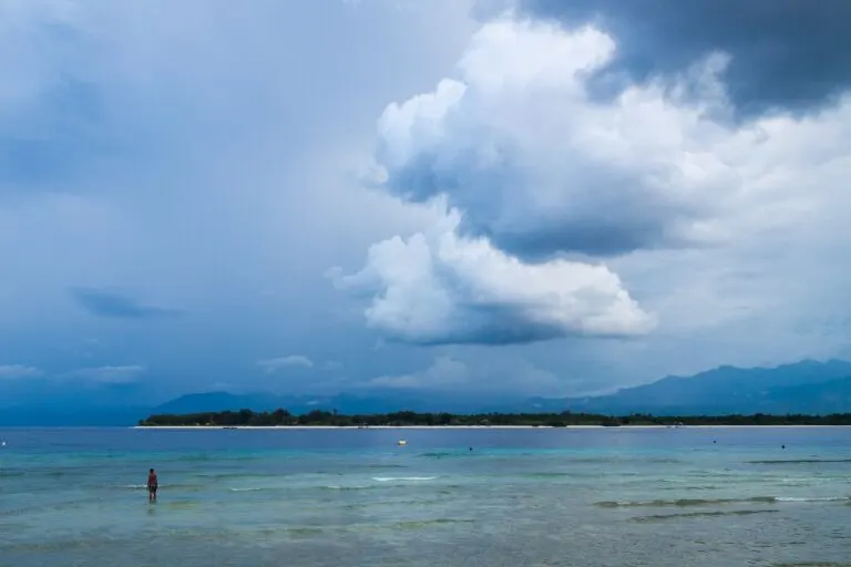 Dramatic clouds over Lombok Strait near the Gili Islands