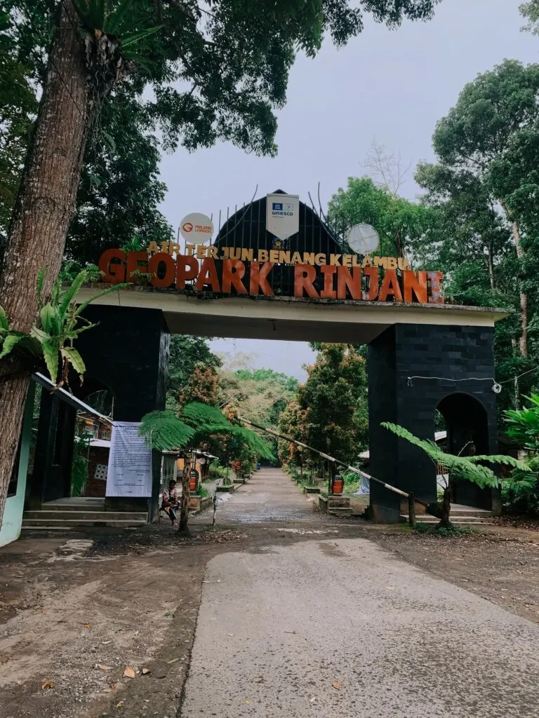 Entrance to Benang Kelambu Waterfall Geopark Rinjani
