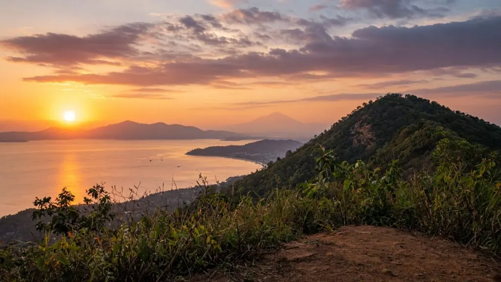 Malimbu Hill sunset viewpoint overlooking the Gili Islands